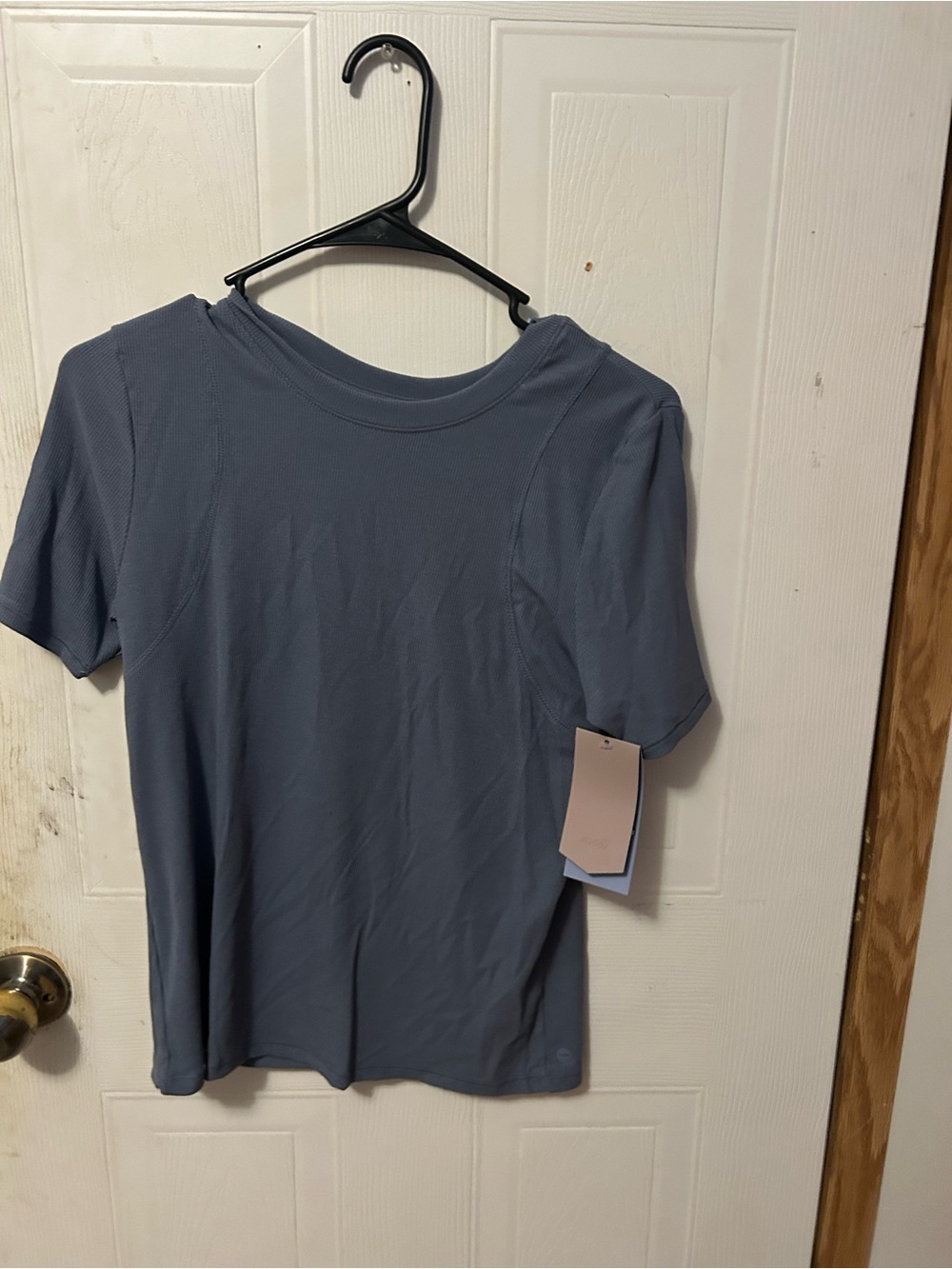 Avia Short Sleeve Crewneck Top in Slate Blue